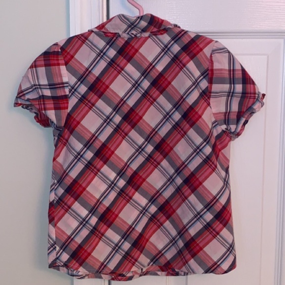 Girls Gymboree pink plaid Top size 7. - Picture 4 of 5
